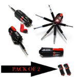 Pack Of 2 Compact 8-In-1 Multi Screwdriver Tool Set With 6 LED Torch - Image 10