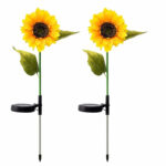 Pack Of 2 Waterproof Sunflower Solar Decorative Lights For Outdoor Garden And Lawn - Image 11