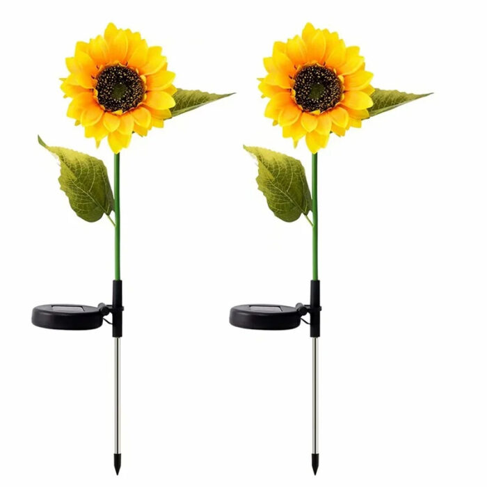 Pack Of 2 Waterproof Sunflower Solar Decorative Lights For Outdoor Garden And Lawn - Image 11