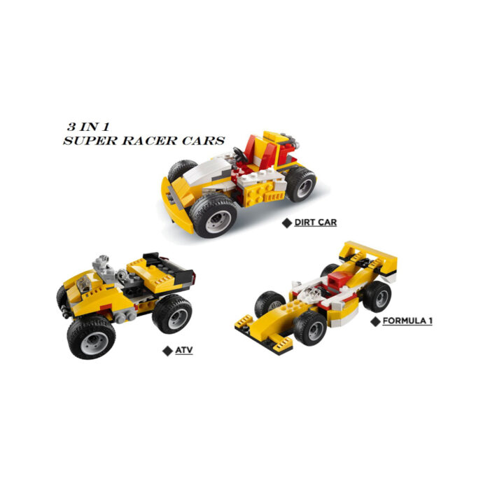 121Pcs Architect Super Racer 3-In-1 DIY Construction Building Blocks Set Toy - Image 9