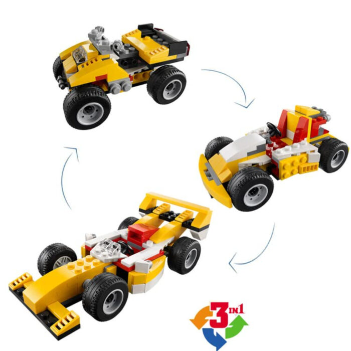 121Pcs Architect Super Racer 3-In-1 DIY Construction Building Blocks Set Toy - Image 5