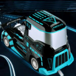 1/10 2.4G RC High Speed 4WD Racing Trailer Truck With Light-Transmitting Body - Image 13
