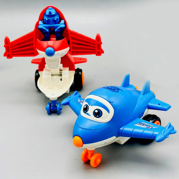 Creative Friction Powered Cute Cartoon Transformer Plane Toy - Image 1