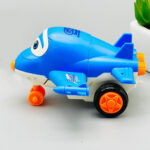 Creative Friction Powered Cute Cartoon Transformer Plane Toy - Image 3