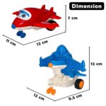 Creative Friction Powered Cute Cartoon Transformer Plane Toy - Image 5