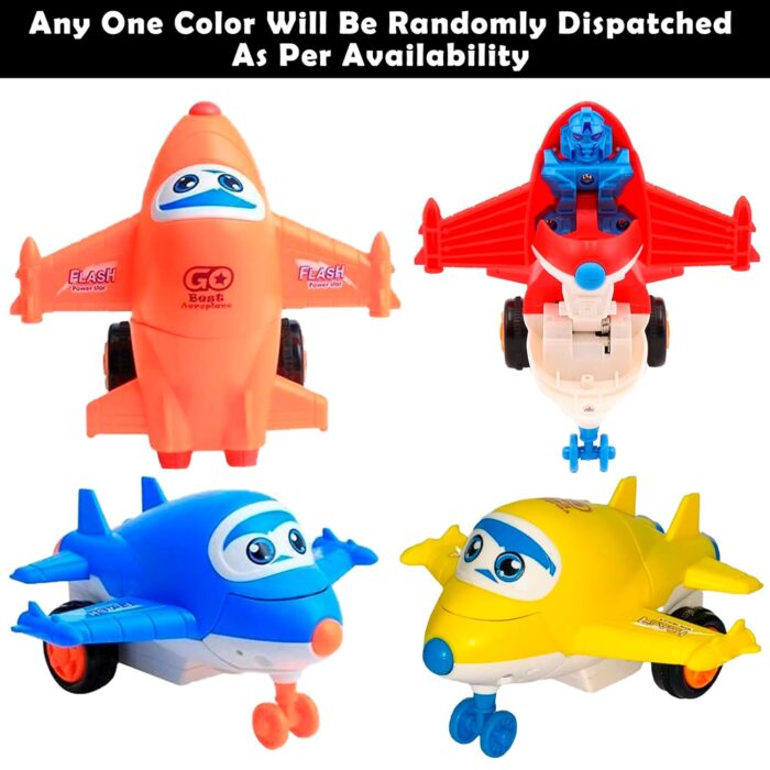 Creative Friction Powered Cute Cartoon Transformer Plane Toy - Image 7