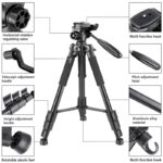 NeePho NP-8850 Professional Tripod For DSLR Camera And Phone With Quick Release Plate, Non-Slip Feet - Image 8
