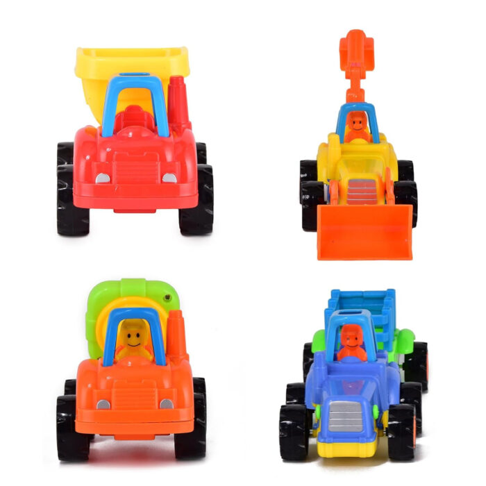 Set Of 4 Durable Friction Powered Construction Vehicles For Kids - Image 4