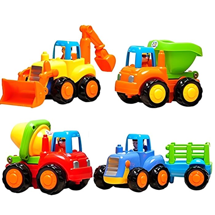Set Of 4 Durable Friction Powered Construction Vehicles For Kids - Image 7