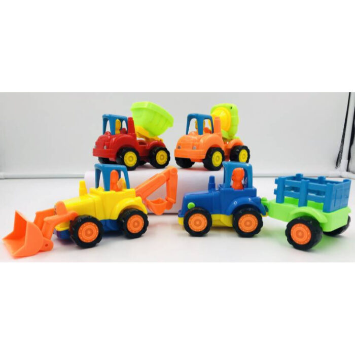 Set Of 4 Durable Friction Powered Construction Vehicles For Kids - Image 9