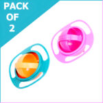 Pack Of 2 Universal Gyro Bowls: 360° Rotate Spill-Proof Baby Feeding Dish Tableware - Image 7