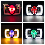 Skull Style Headlight with indicators Beam For Bike | Upgraded Model Original Fitting For Honda CD70 / CG125