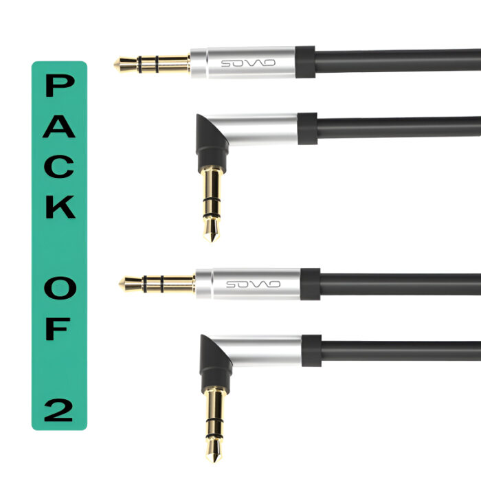 Pack of 2, Sovo Moco SOX-805 3.5mm AUX Cables, High Fidelity Sound, 1.5m Length - Image 6