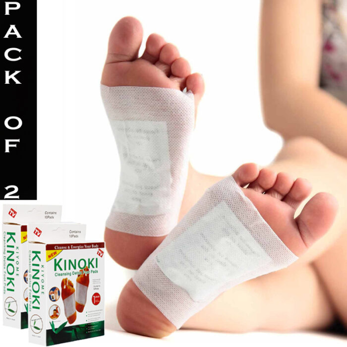 Pack Of 2 Kinoki Detox Foot Pads Patches Relaxation Massage Relief Stress Feet Care - 20 Pads In Two Boxes - Image 1