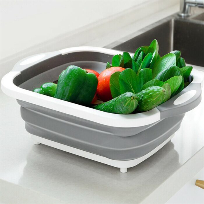 4-In-1 Multiboard High Quality Drain Basket Foldable For Kitchen Fruits - Image 1