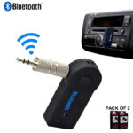 Pack of 2 Bluetooth 5.0 Transmitter Adapters with 3.5mm Audio Jack - Wireless Music Handsfree Car AUX Headphone Receivers - Image 14