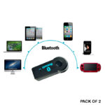 Pack of 2 Bluetooth 5.0 Transmitter Adapters with 3.5mm Audio Jack - Wireless Music Handsfree Car AUX Headphone Receivers - Image 17