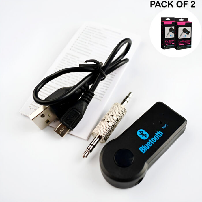 Pack of 2 Bluetooth 5.0 Transmitter Adapters with 3.5mm Audio Jack - Wireless Music Handsfree Car AUX Headphone Receivers - Image 16