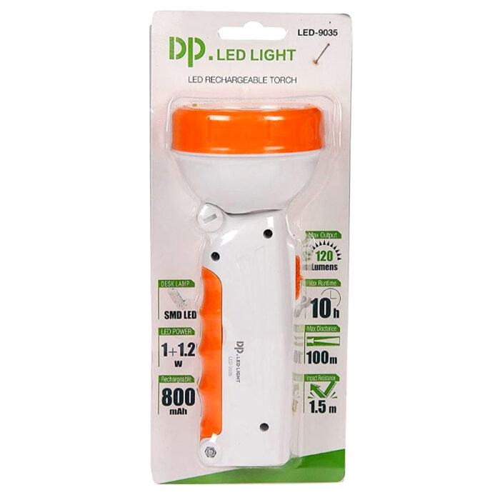 DP 9035 Multi-Functional Rechargeable LED 800mAh Torch Search Light - Image 3