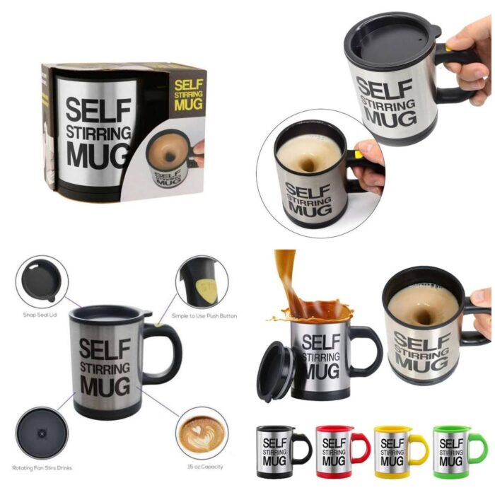 Self Stirring Mug (Cell Operated) (Random colors) - Image 1