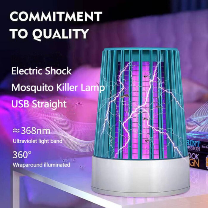 Electric Shock UV Mosquito Killer Lamp - USB Bugs Zapper Light, Non Toxic and No Radiation Lamp(random color ) - Image 1