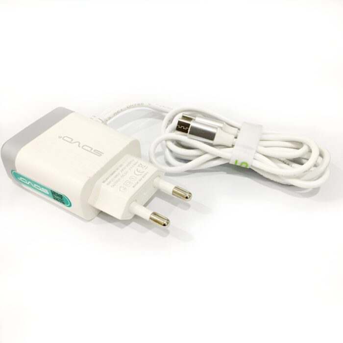 SOVO Combo SG-101 3.4A Quick Charger With Dual Attached Cables - Image 9