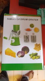 Multifunctional Manual Vegetable TABLE TOP DRUM  Cutter Slicer ( Random Color ) - Image 2