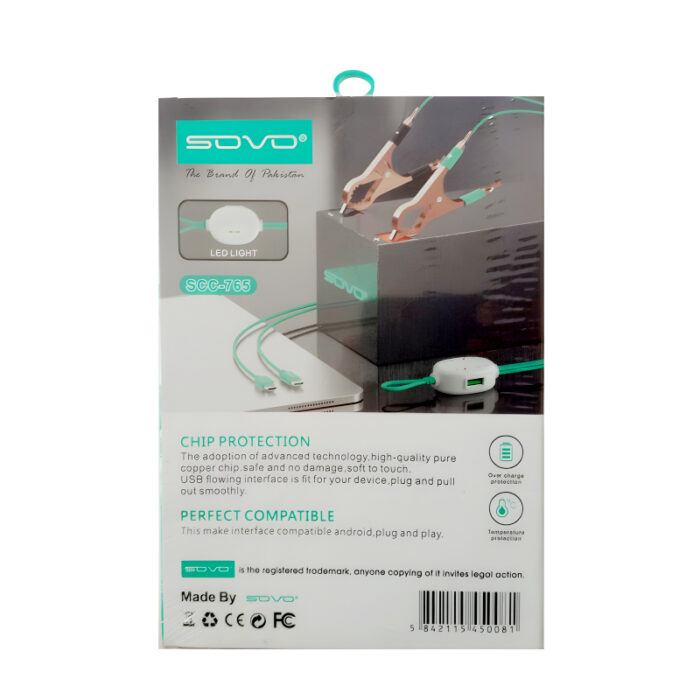 SOVO FORD SCC-765 High-Quality Clip Charger With LED Light-Up - Image 5