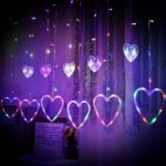 Multi Color Heart Curtain  Warm Color Heart Curtain 6+6 String LED Light, Plug-In, 220 V - Image 3
