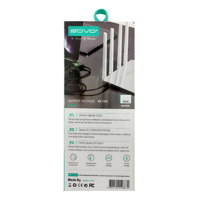 Pack Of 2 SOVO SRC-888 High Quality USB Boost Router Cable - Image 5