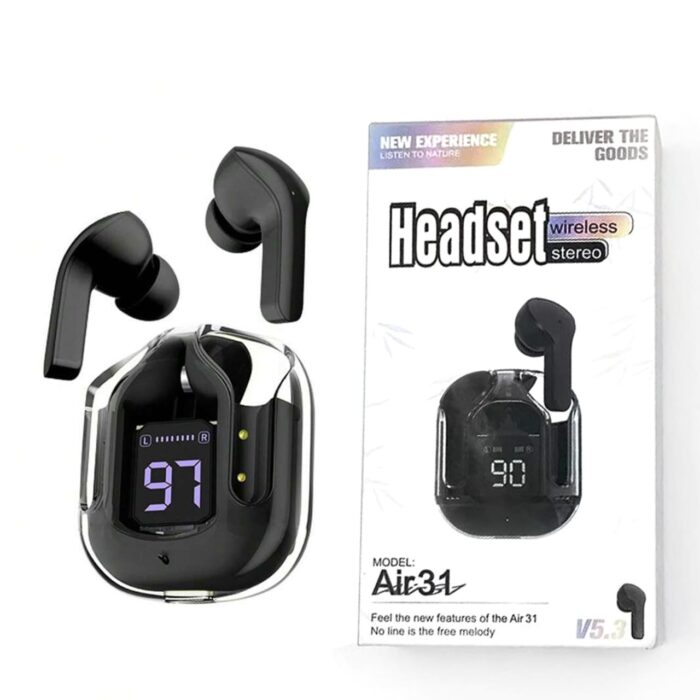 Air 31 Tws Transparent Earbuds Bluetooth 5.3v (random color  ) - Image 2