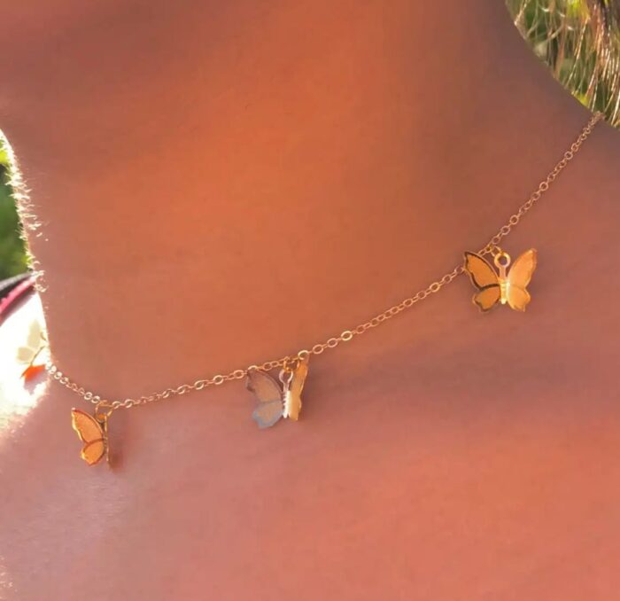 Butterfly Necklace | Dainty Chain | Layering | Choker Necklace for Girls - Image 6