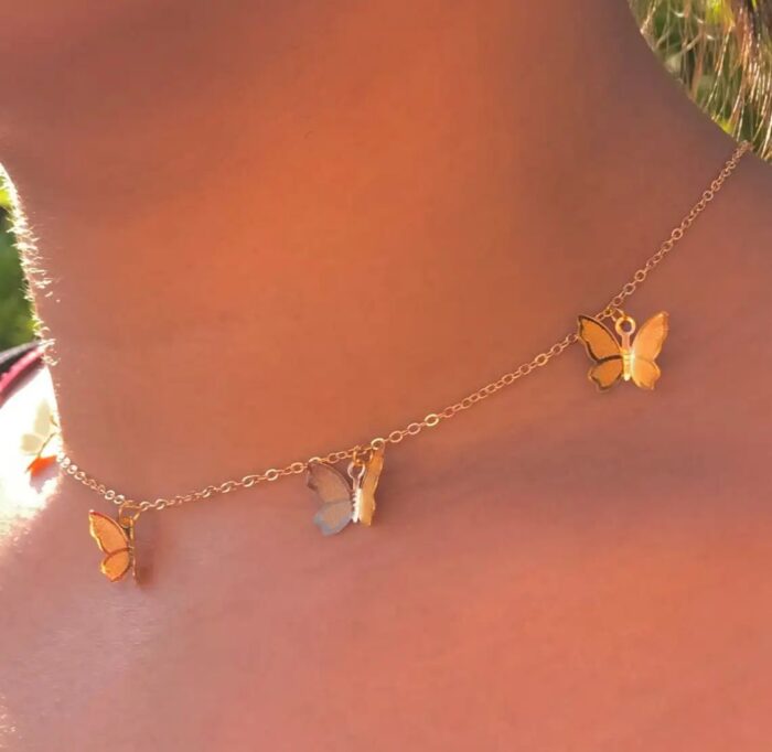 Butterfly Necklace | Dainty Chain | Layering | Choker Necklace for Girls - Image 5