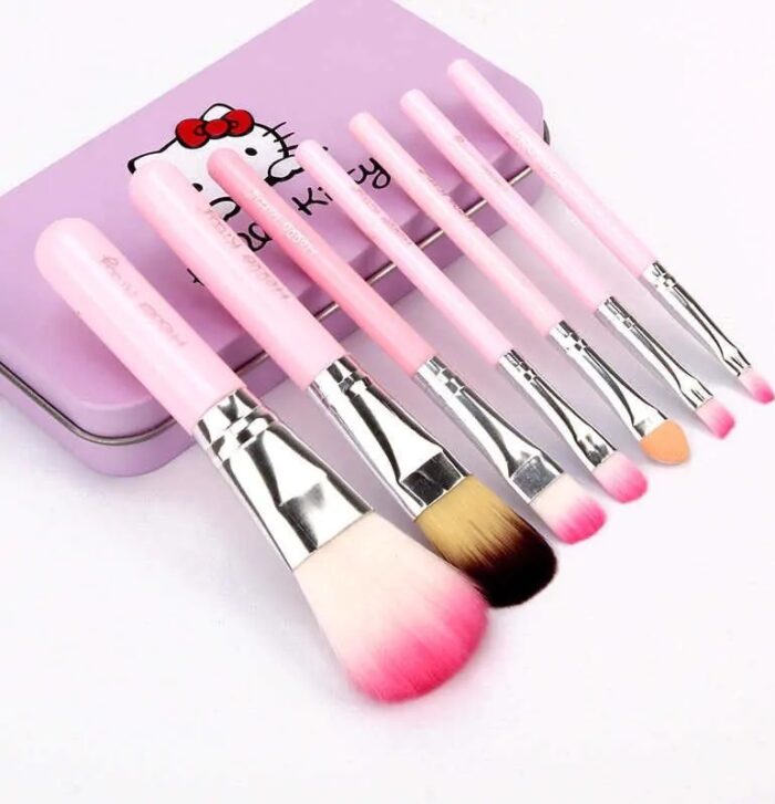 (Pack of 7) Hello Kitty Makeup Brush Set - Image 1
