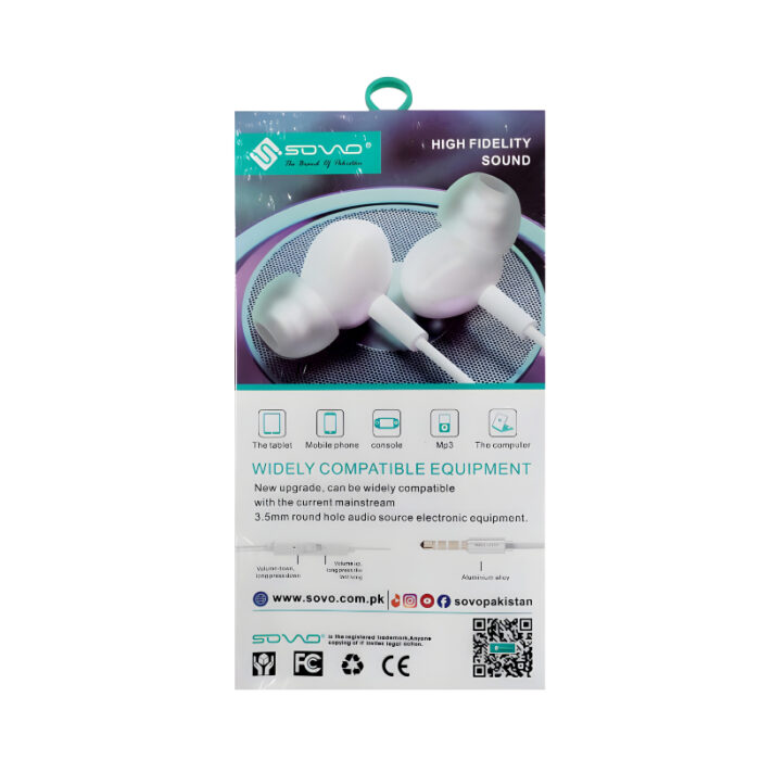 Pack Of 2 SOVO SH-55 Haylou High Fidelity Sound Quality Handsfree - Image 5