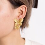 1 Pair Gold Butterfly Earrings Elegant Everyday Wear Chic European-and-American Style Earrings - Image 2