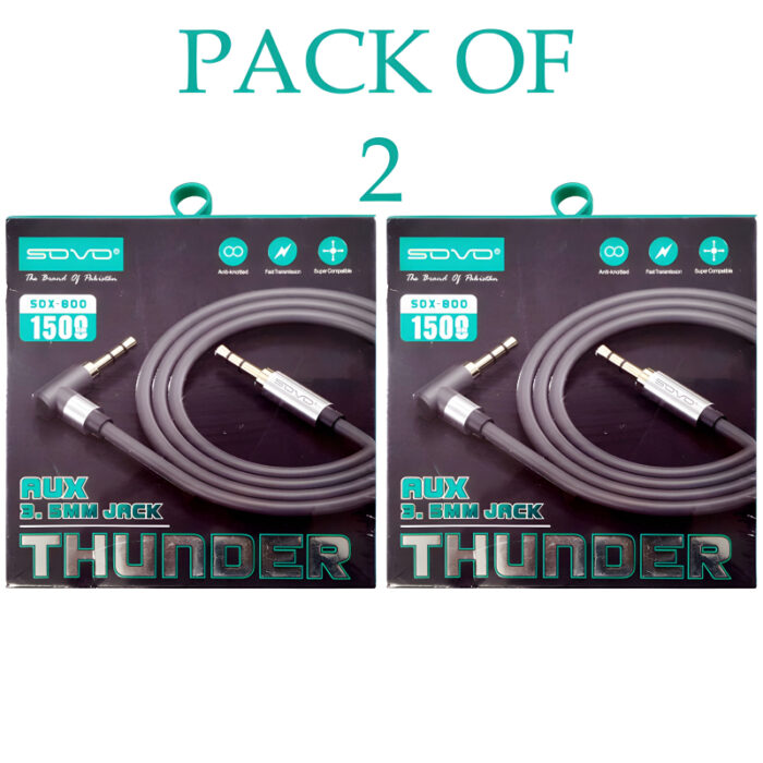 Sovo SOX-800 Thunder Super Fast Transmission Anti-Knotted Aux Cable - Image 6