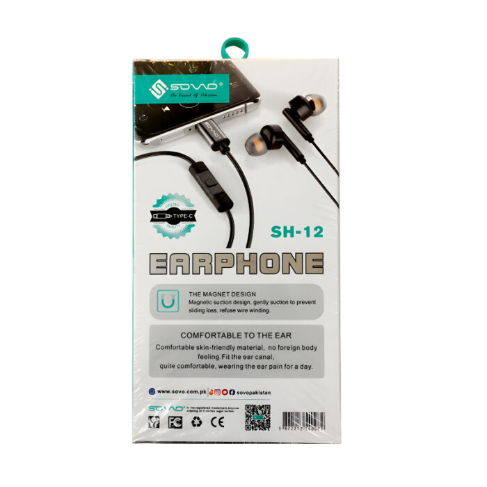 SOVO SH-12 RELAX (Type-C) 3D Stereo Sound Handsfree - Image 4
