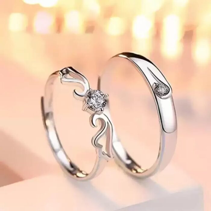 1 Pair of Couple ring for engagement and friendship gift | Stainless steel ring - Image 1