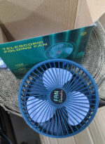 Portable Rechargeable Telescopic Folding Fan | USB Foldable | Table Desk Fan | Telescopic Design Floor | 3 Speeds Rechargeable, Foldable, Adjustable height Fan(random color ) - Image 4