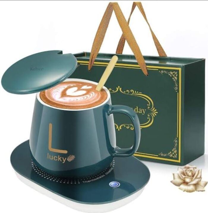 Electric Heated Coffee Mug with Temperature Controlled Pad (random color) - Image 1