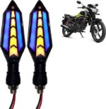 Bike Indicator Slide Arrow Running Style With Lava DRL Red - Yellow 2 Pcs Set - Image 2
