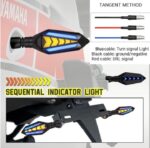 Bike Indicator Slide Arrow Running Style With Lava DRL Red - Yellow 2 Pcs Set - Image 4