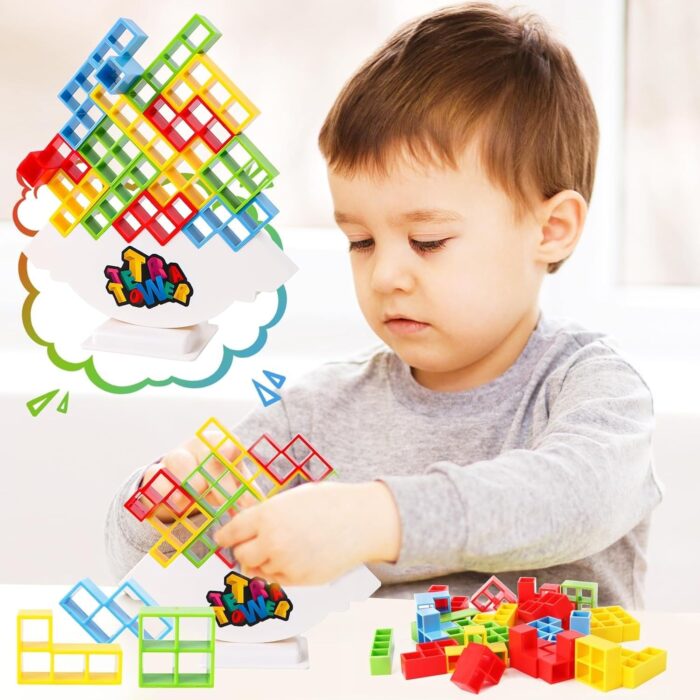 Tetris Balance Stacking Tower | Tetra Tower Game | Building Block Toys | Puzzle Board Game For Kids | Brain Game Building Block Intelligence Educational Gift - Image 1