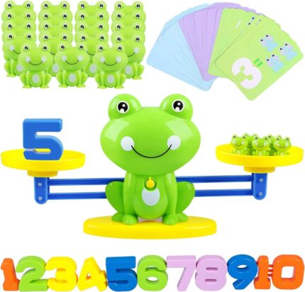 Frog Balancing Weight Machine with Mental Math Kit | Cool Math Games,Fun Interactive Children's Birthday Gifts, STEM Learning Education Kids Preschool Toys for Boys Girls
