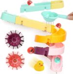 Bath Time Ball Track Water Play 24 pieces | Kids Bath Toys Wall Suction Cup Marble Race Run Track Bathroom Bathtub Baby Play Water Games Toy Kit for Boys Girls - Image 19