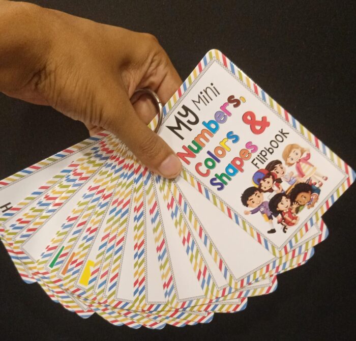 My Mini Numbers, Colors & Shapes Learning Flipbook 27pcs | Numbers, Shapes & Colours Early Learning Educational Chart for Kids | Perfect for Homeschooling, Kindergarten and Nursery Students - Image 2