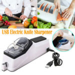 Knife Sharpener Electric | USB Electric Knife Scissor Sharpening Tool For Kitchen | Multifunctional Electric Rechargable Knife Sharpener Professional - Image 2