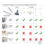 Black transparent refrigerator lock | Child Safety Fridge Lock | Baby Safety Refrigerator Freezer Door Lock, Toddler Kid Safety Latch Catch Lock, No Tools Need Or Drill - Image 7