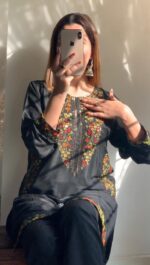 2 pcs Stitched suit  Pocket Sequence Embroidery - Image 5